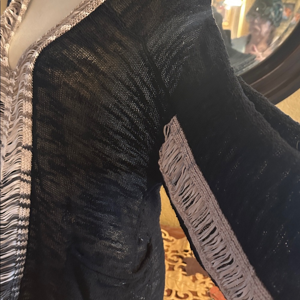 Anthropologie Curio Black and Tan Women's Top